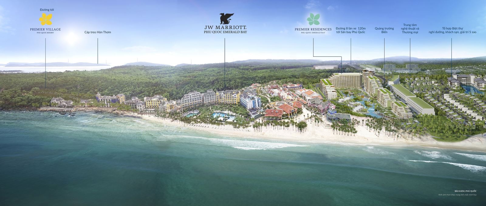 Mô tả vị trí Kem Beach Resort Phú Quốc
